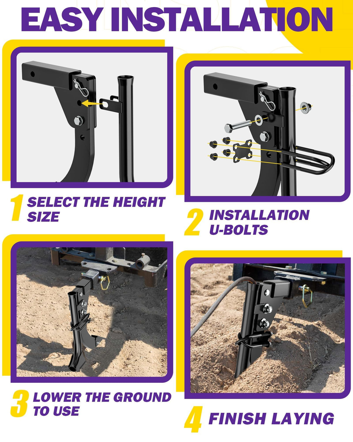 HOWBOW Pipe Layer Attachment features powder-coated steel for weather resistance.