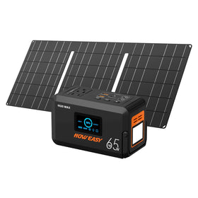 HOWEASY H120MAX portable power station angled view for reliable outdoor power on the go