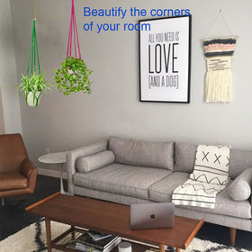 HOWMAX boho indoor-outdoor planter hangs easily, elevating balcony or living room greenery.