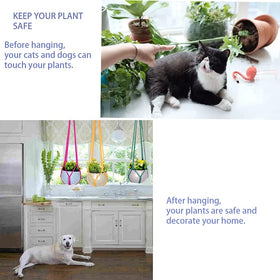 HOWMAX durable cotton rope weave supports pots and soil for everyday use.