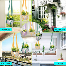 HOWMAX window-sill decor planter ideal for windows or shelves with vibrant colors.