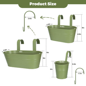 HowRU medium hanging pot shown on balcony for compact herb garden.