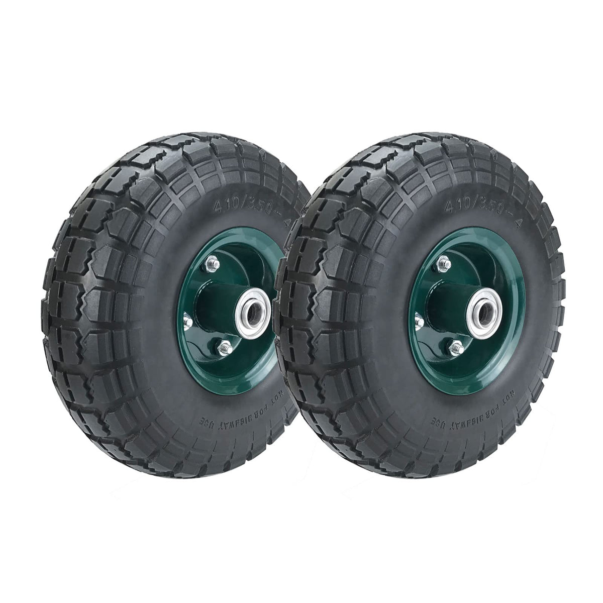 HOXWELL flat-free tire 10-inch, ready for wheelbarrow or cart use, puncture-free planning.