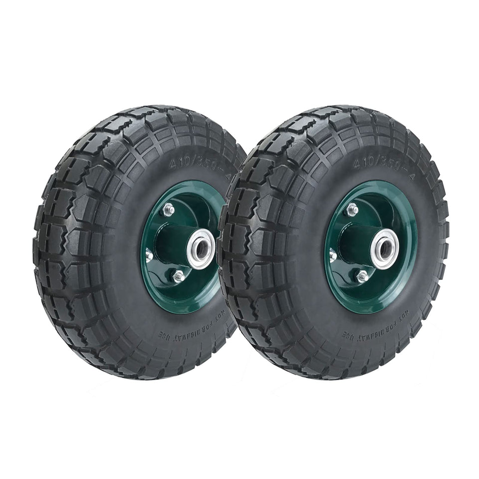 HOXWELL flat-free tire 10-inch, ready for wheelbarrow or cart use, puncture-free planning.