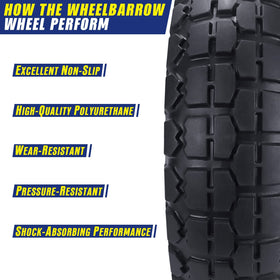 HOXWELL universal application for garden carts, wheelbarrows, and lawn equipment.