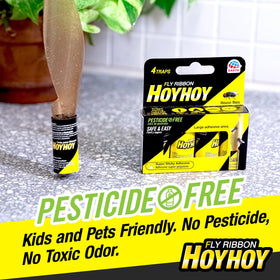 HOY HOY Fly Ribbon in garage scene provides extra protection against flying pests.