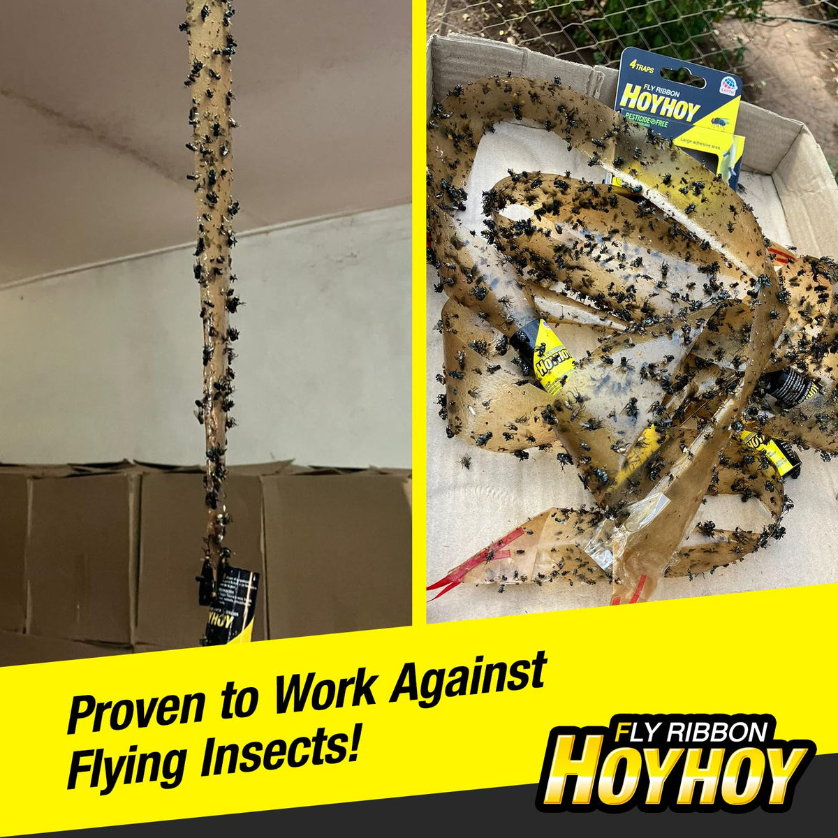 HOY HOY Fly Ribbon in garden use delivers flexible outdoor pest control.
