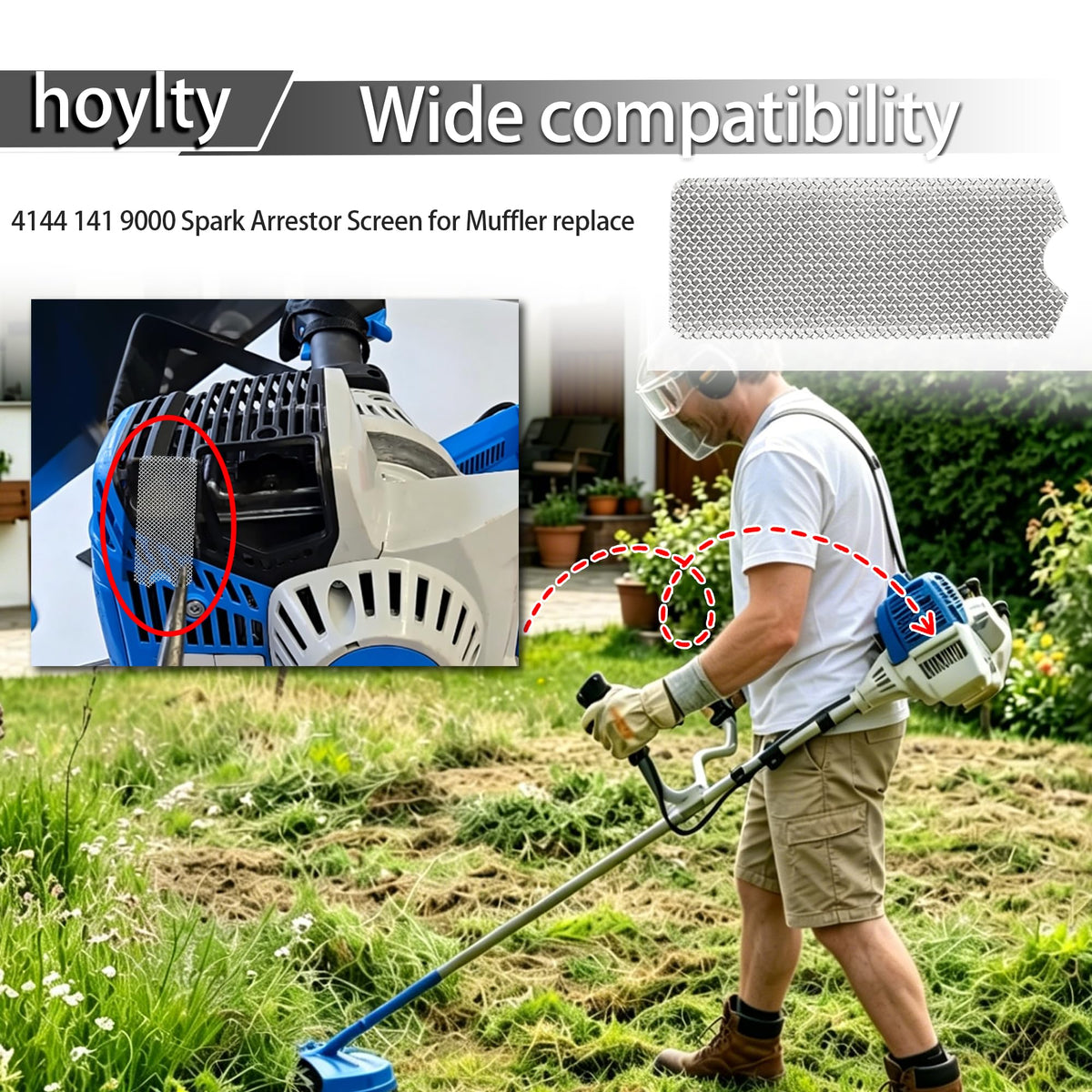 Hoylty five-pack spark arrestor screens for versatile tool maintenance