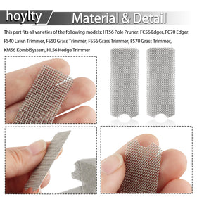 Hoylty spark arrestor screen on FS70 setup aids maintenance