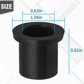 Hoypeyfiy four-pack nylon wheel bushings ready for replacement.