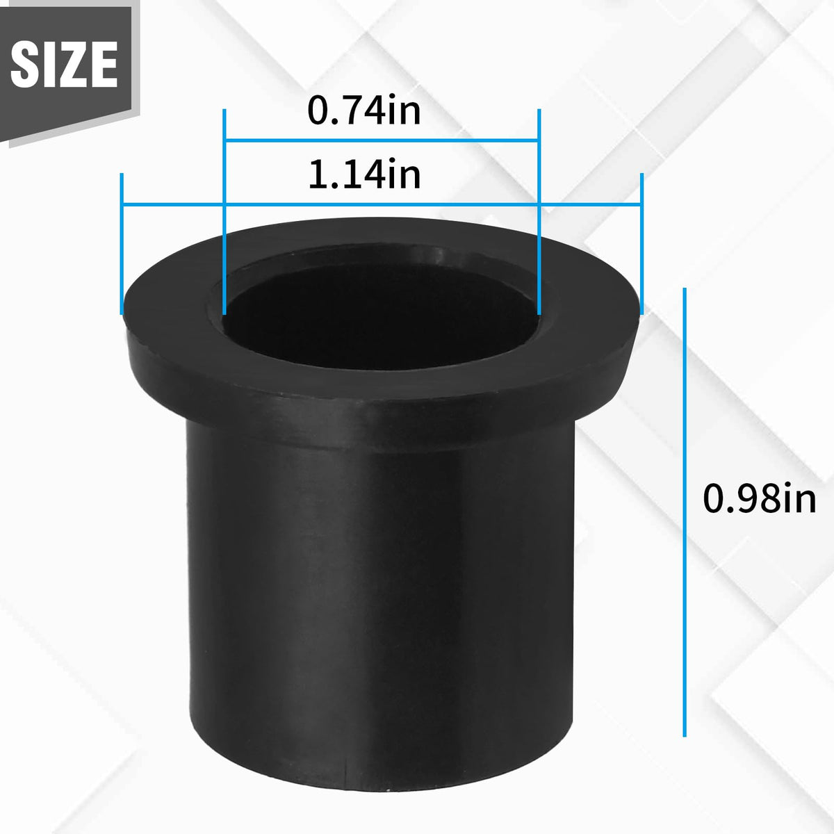 Hoypeyfiy wheel bushing dimensions: ID 0.644 in, OD 0.818 in, height 1 in.