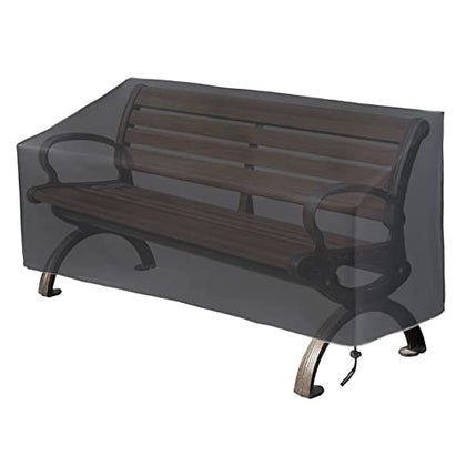 Hoypeyfiy patio bench cover waterproof protection for a two-seat bench.