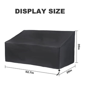 Hoypeyfiy bench cover windproof drawstring keeps bench secure on windy days.