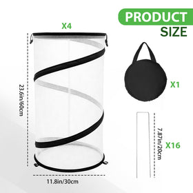Hoypeyfiy pop-up net folds flat for quick setup on beds, pots, or patios.