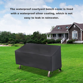 Hoypeyfiy two-seat bench cover fits 134x66x89 cm accurately.