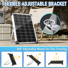 Hoysicy adjustable bracket tilt demonstrates optimal sun exposure setup.