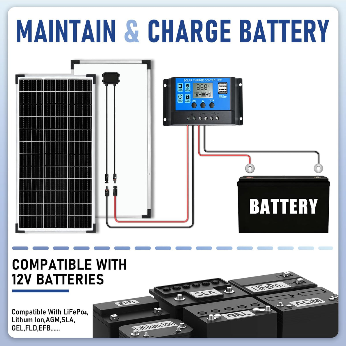 Hoysicy all-weather solar panel withstands rain, snow, and hail for long-lasting performance.