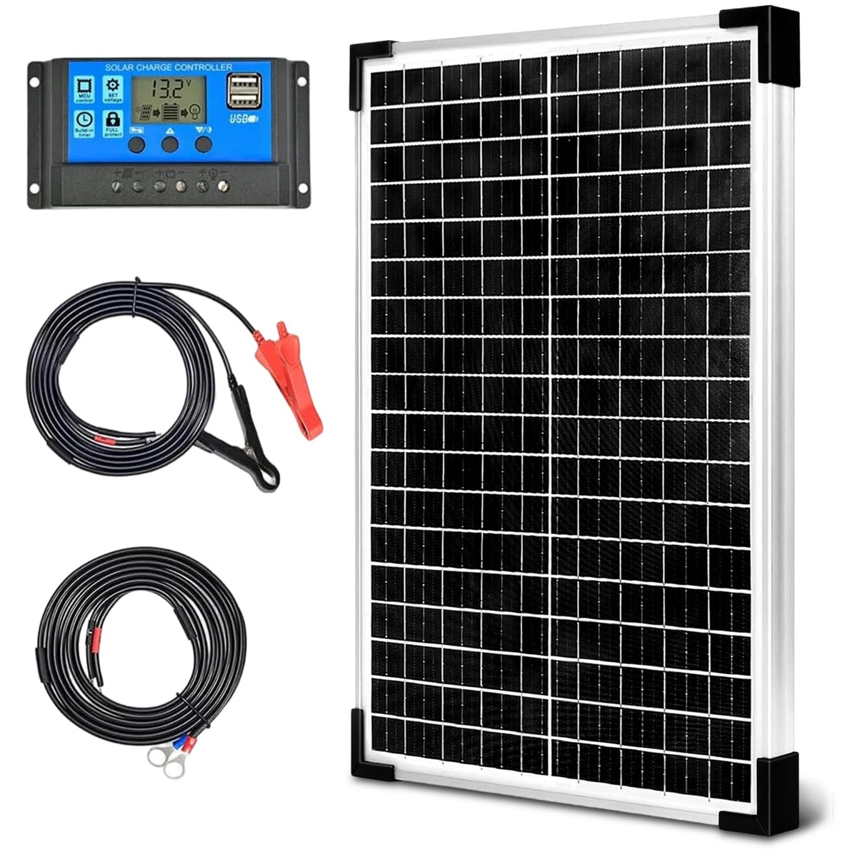 Hoysicy 30W 12V solar panel for off-grid charging in RVs and boats