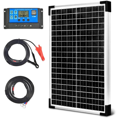 Hoysicy 30W 12V solar panel for off-grid charging in RVs and boats