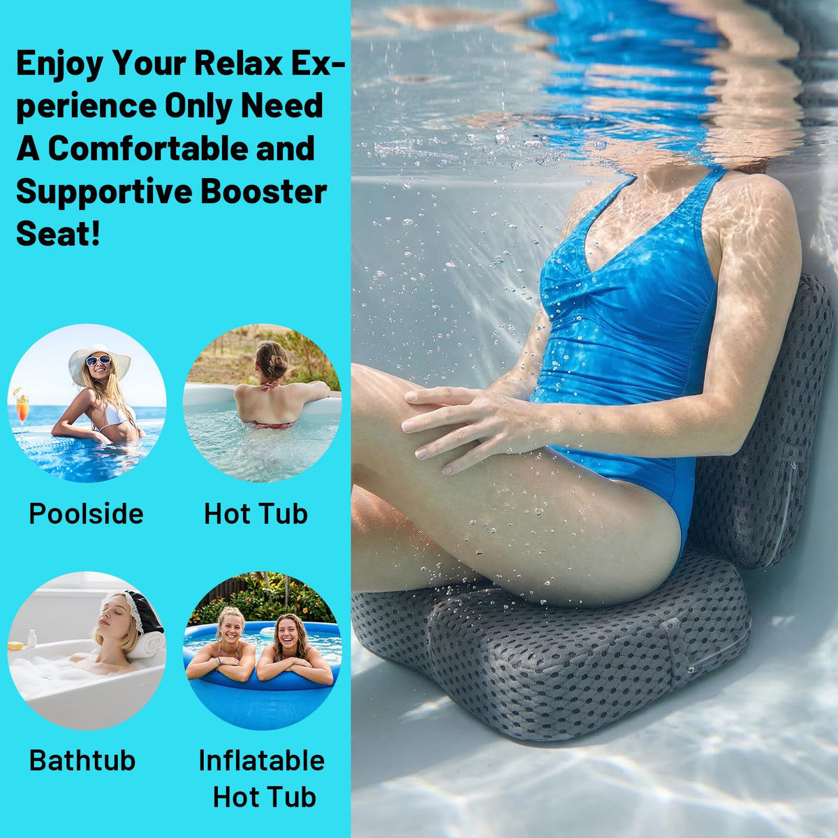 HOYWOUL machine-washable cover keeps the hot tub chair clean