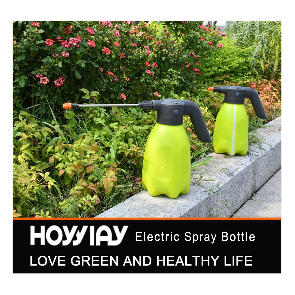 HOYYIAY ES2 ergonomic, non-slip handle reduces spraying fatigue.