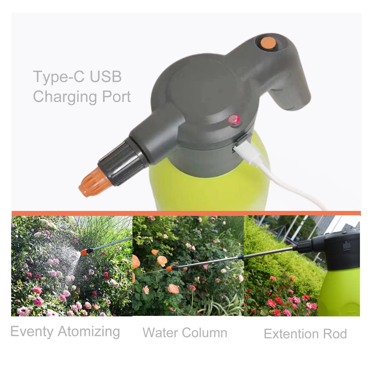 HOYYIAY ES2 extended nozzle reaches tight spaces for cleaning.