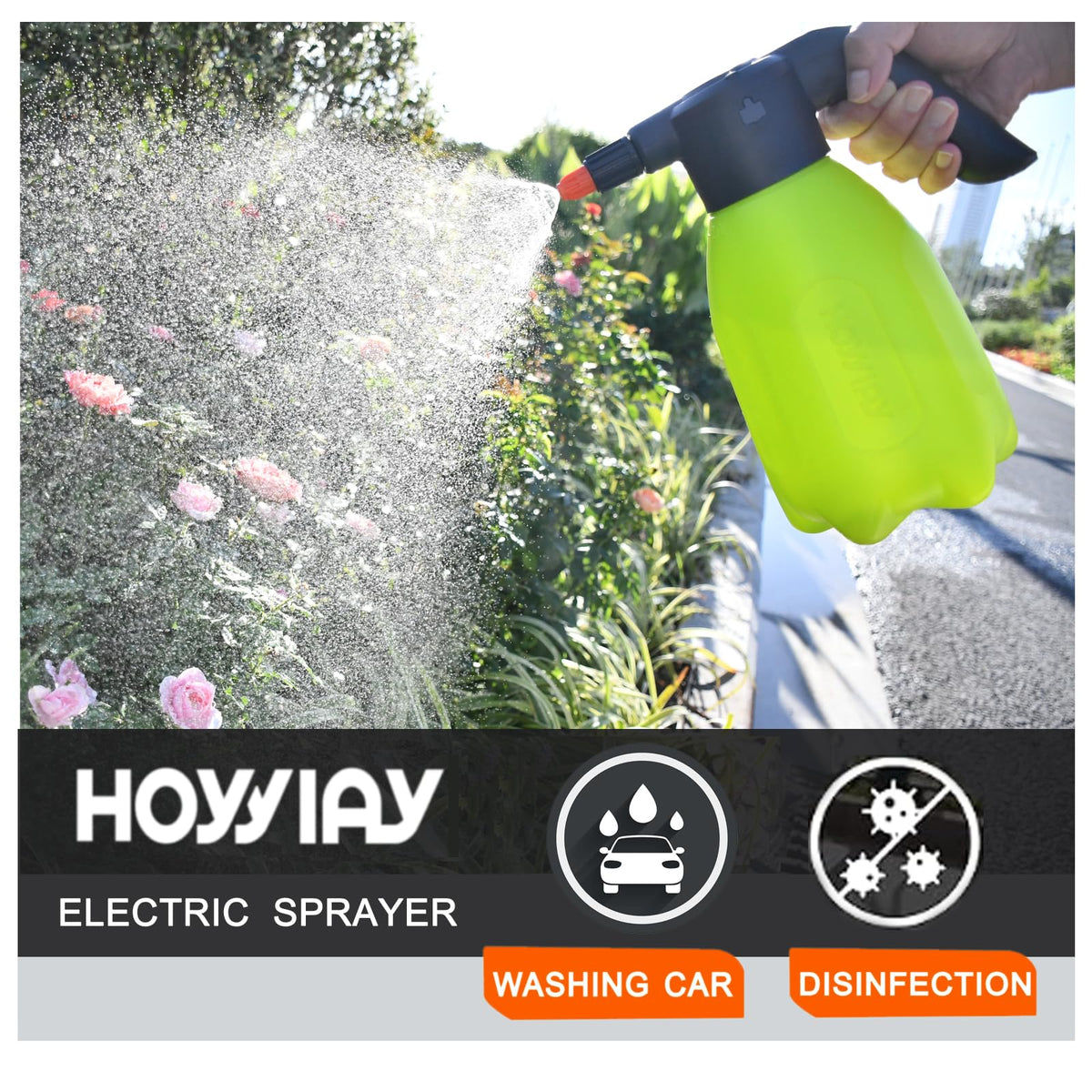 HOYYIAY ES2 versatile for indoor and outdoor plant care and cleaning.