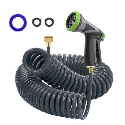 Hozcart coil hose 50 ft extended view for easy recoil storage