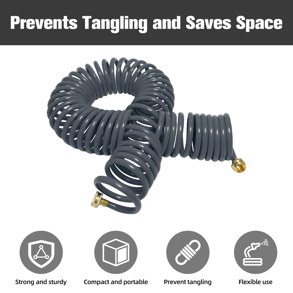 Hozcart hose in garden use for beds and shrubs