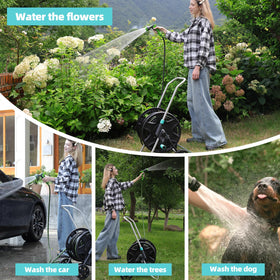 Hozcart smooth mobility makes watering tasks easier.