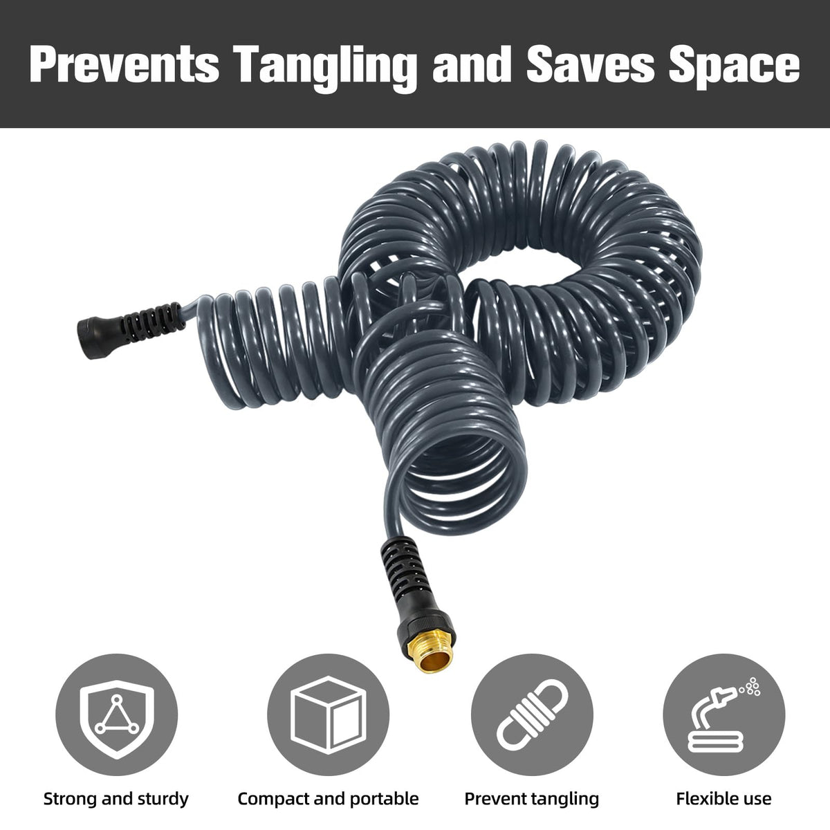 Hozcart EVA material hose offers elasticity and weather resistance.