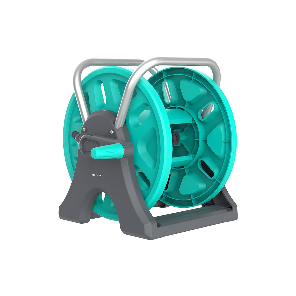Hozcart hose reel cart blue supports 80 ft of 5/8 inch hose for easy yard watering.