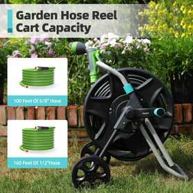 Hozcart robust wheels support outdoor use on lawns.