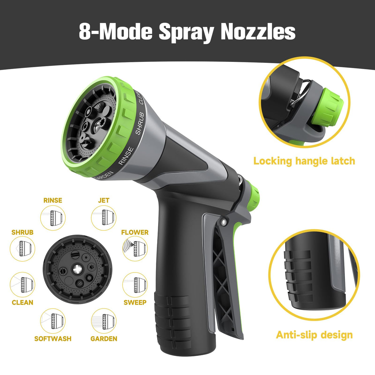 Hozcart 3/4-inch metal fittings ensure secure faucet connections.