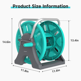 Hozcart portable hose reel blue, lightweight for quick patio or driveway tasks.