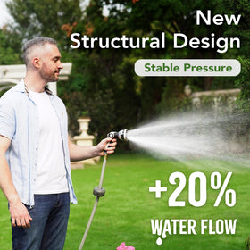 HOZEREEL automatic rewind system in action for effortless watering.
