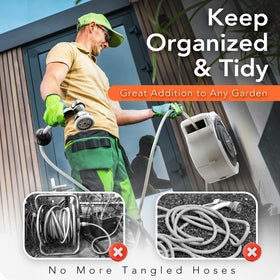 HOZEREEL nozzle with 10 pattern modes demonstrates versatile watering options.