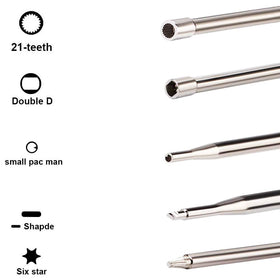 HPENP 7-teeth splined bits set for common 2-cycle carburetors