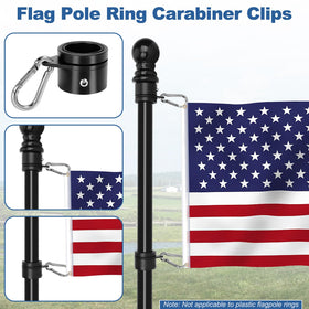 HPGOED grommeted flag attachment clip connects standard flags with ease.