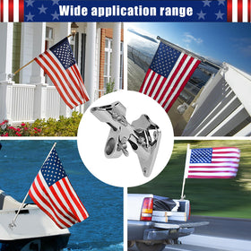 HPGOED three wing-nut design ensures secure flagpole fixation
