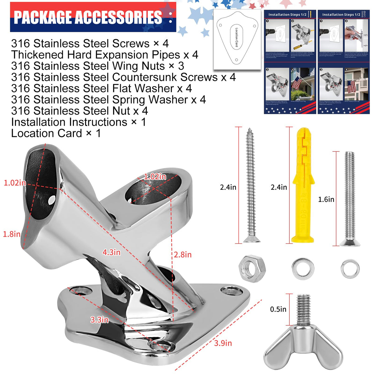 HPGOED ultra heavy-duty bracket designed to withstand strong winds outdoors