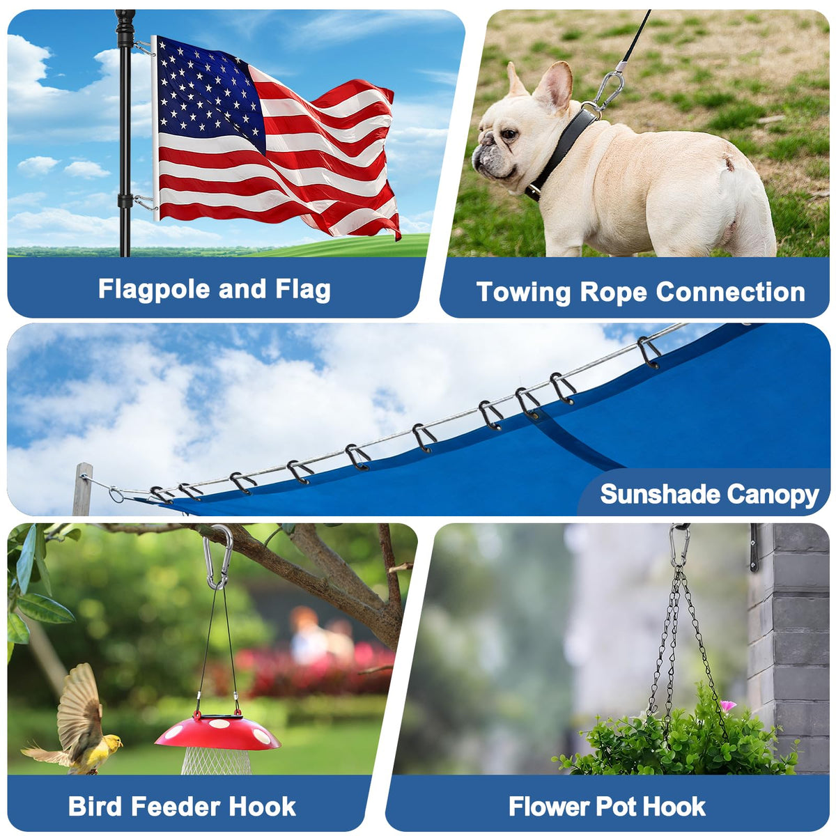 HPGOED weatherproof flag clip for reliable outdoor setups.