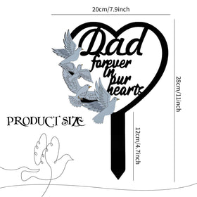 HPMAISON dad memorial stake engraved phrase fosters gentle remembrance by the grave