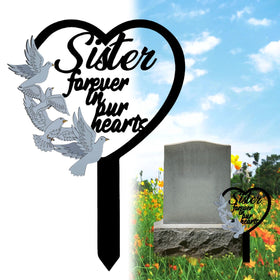 HPMAISON heart-shaped design with doves enhances serene garden memorials.