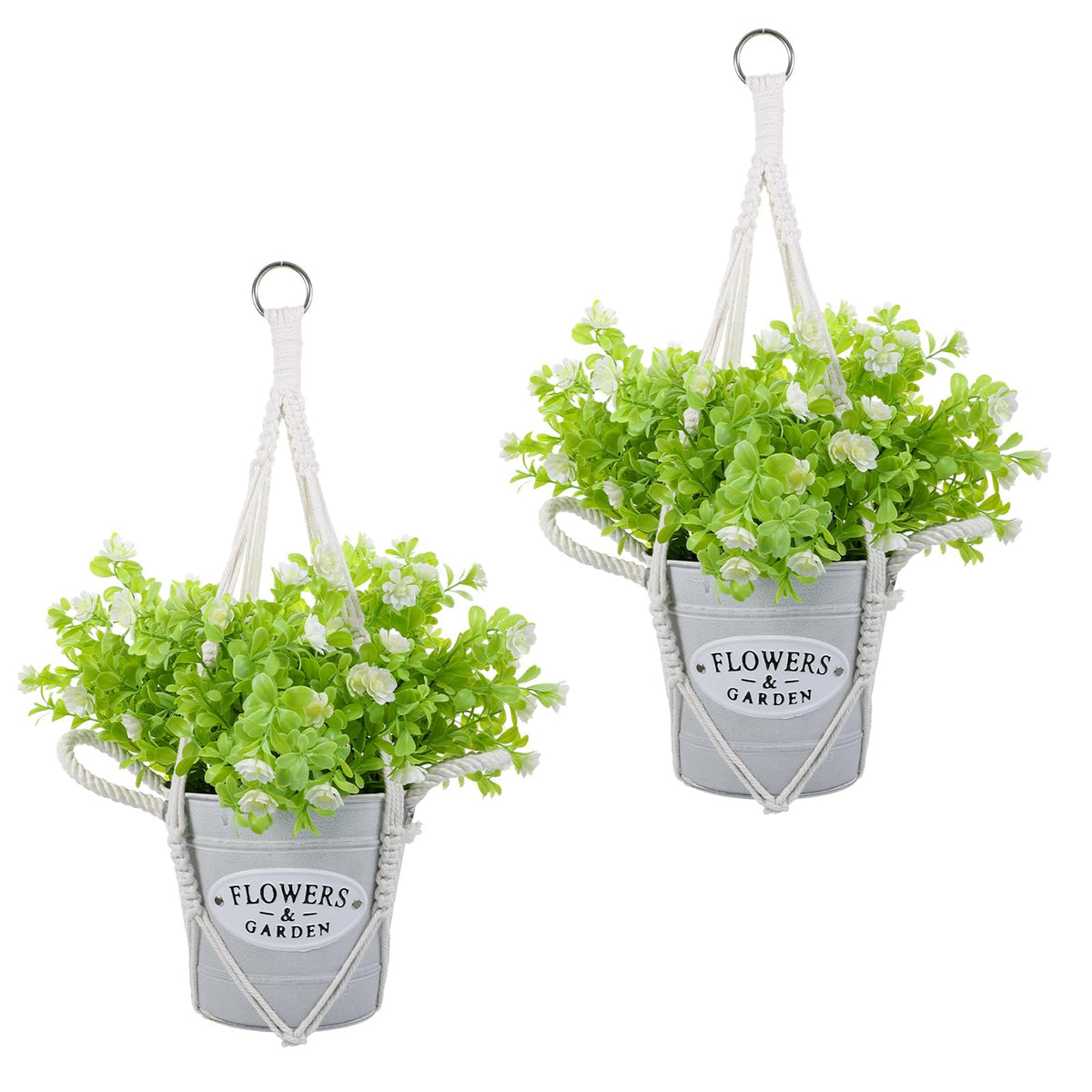 Hpmjz boho garden decor macrame hanger adds natural texture.
