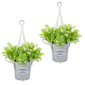 Hpmjz boho garden decor macrame hanger adds natural texture.