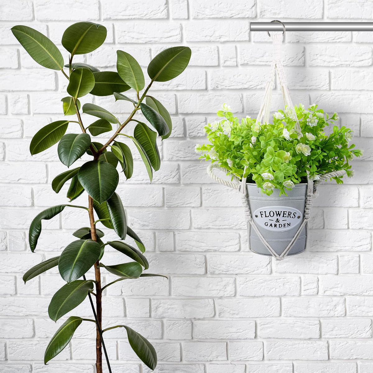 Hpmjz indoor outdoor hanging pot holder for balcony gardens.