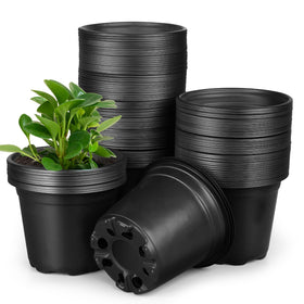 HQAUT 5-inch nursery pot opening demonstrates space for seedlings.