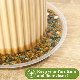 HQAUT 8-inch clear plant saucer supports outdoor setups with drip control.