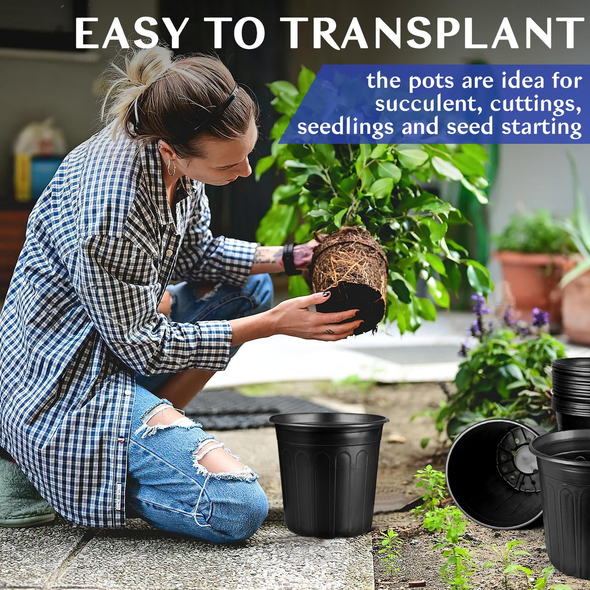 HQAUT flexible lightweight plastic pot reduces breakage during handling